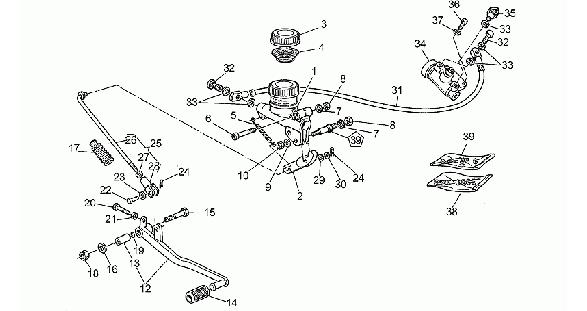Rear master cylinder
