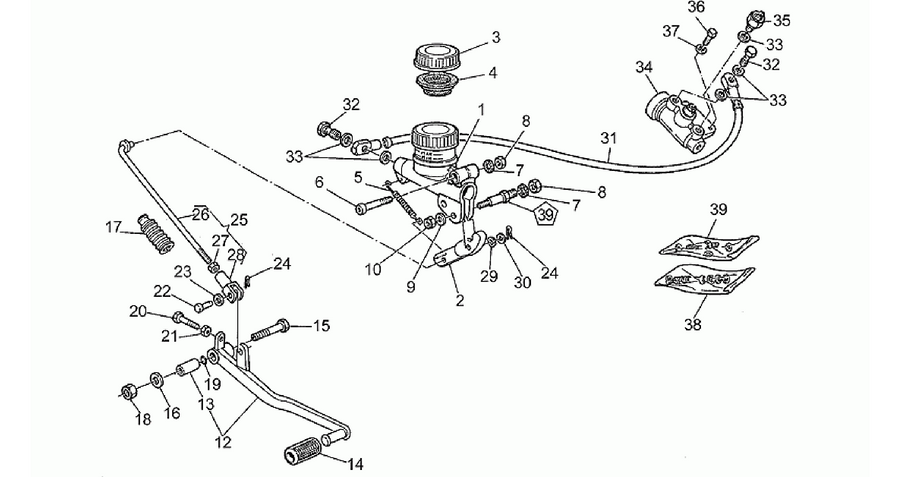 Rear master cylinder