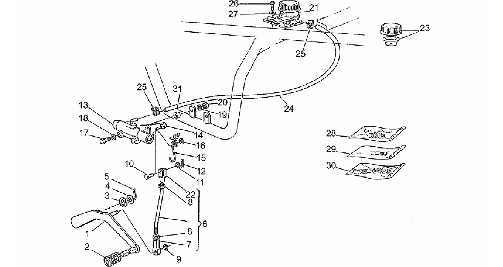 Rear master cylinder