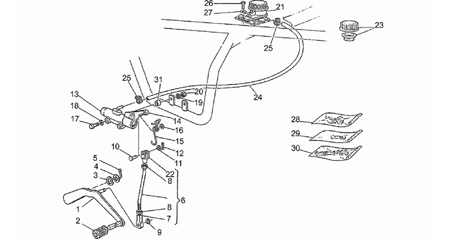 Rear master cylinder