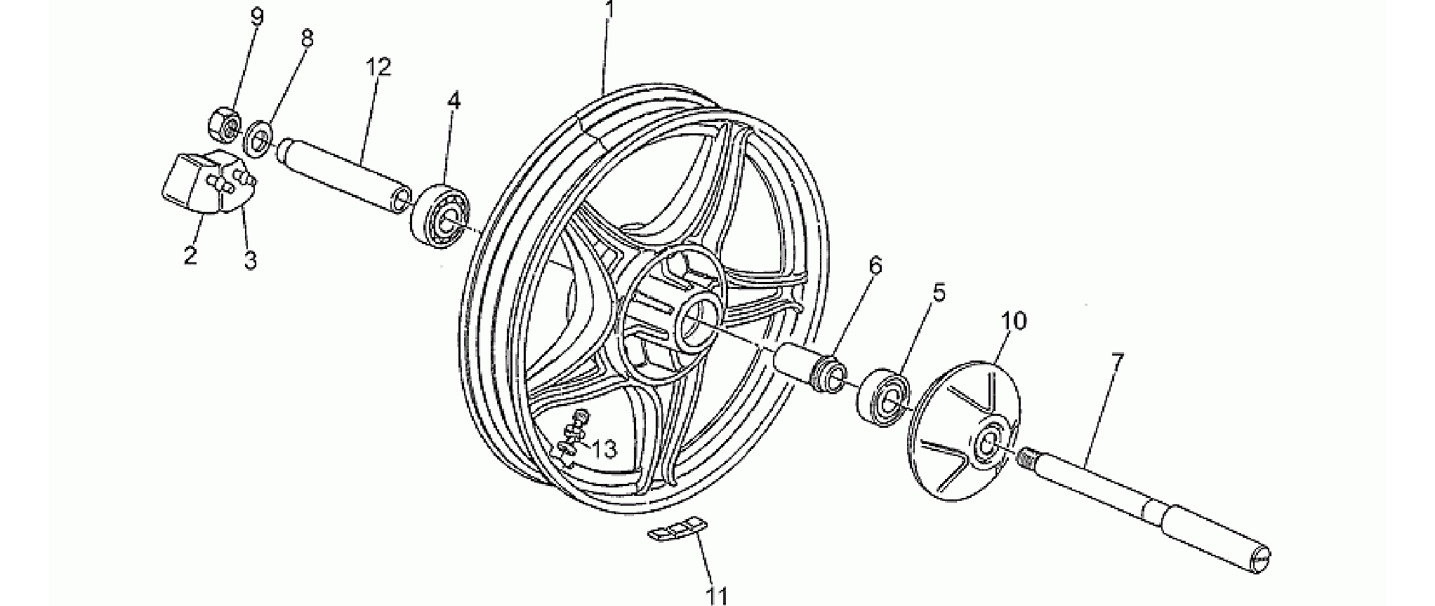Rear wh. from frame PG17001