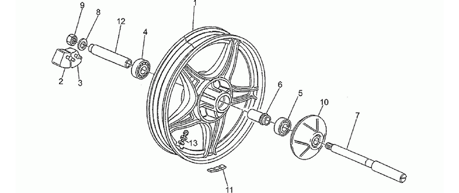 Rear wh. from frame PG17001