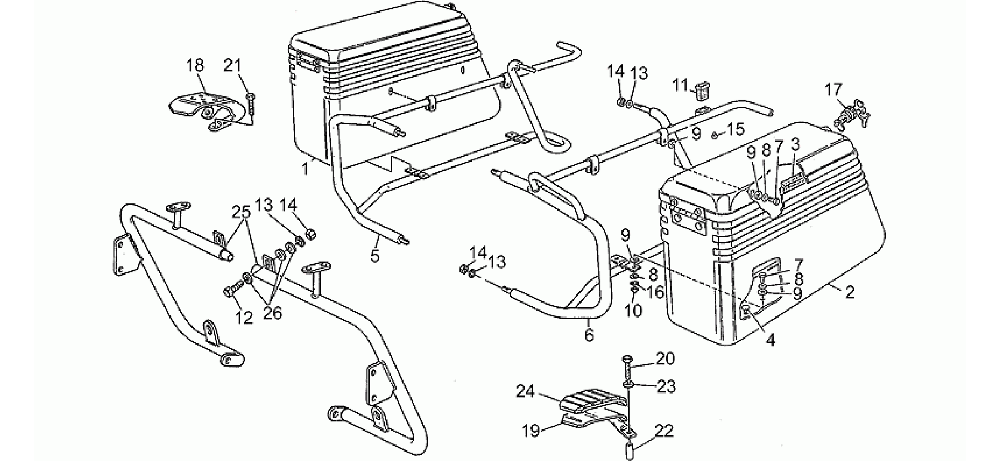 Saddlebags-rear bumper
