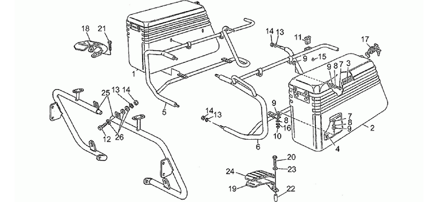 Saddlebags-rear bumper