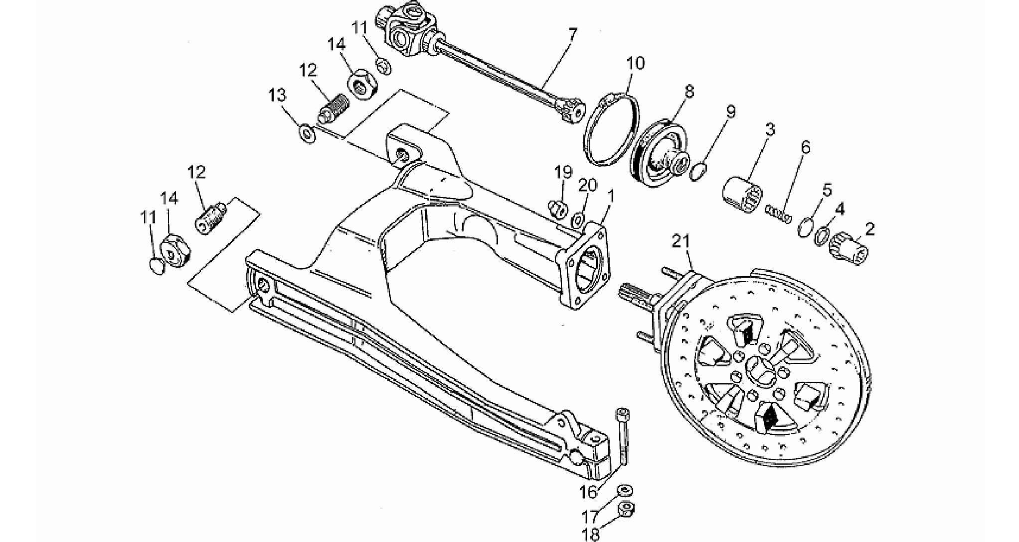 Swing arm-from frame PG17001