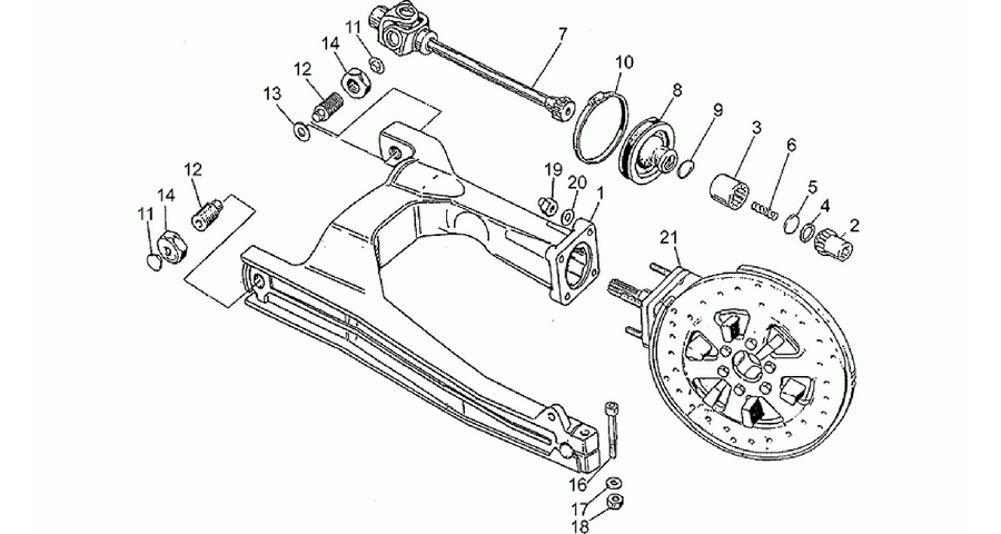 Swing arm-from frame PG17001