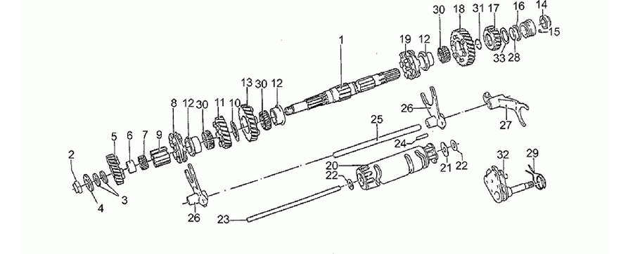 Driven shaft