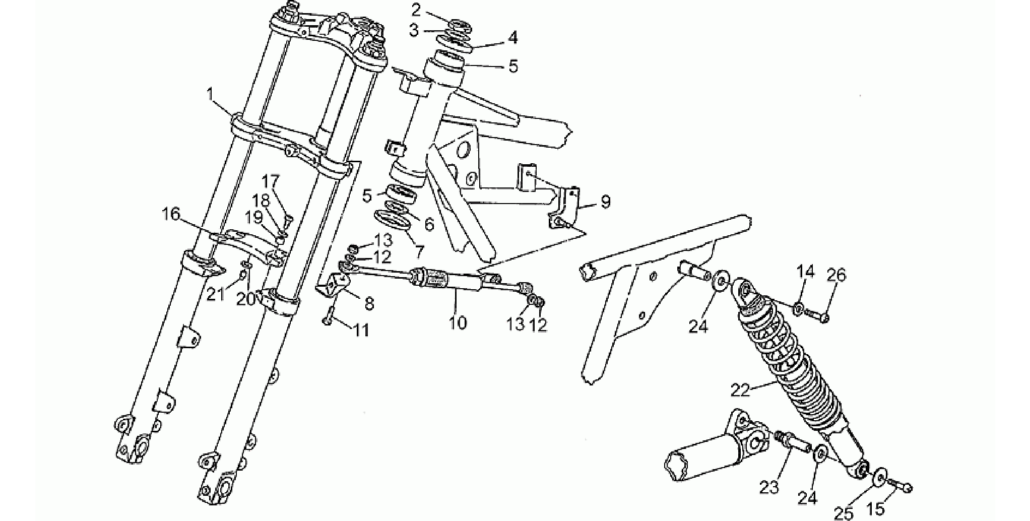Front/rear shock absorber