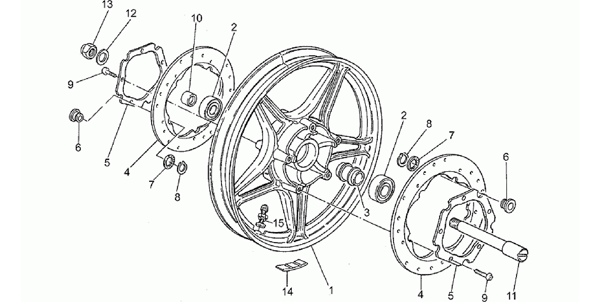 Front wheel, alloy