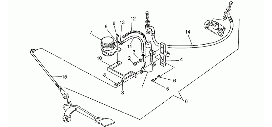 Rear brake m.cyl. mod.kit