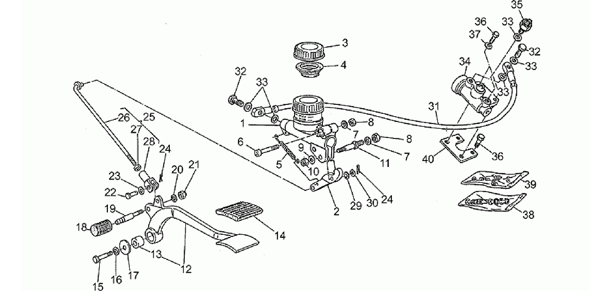Rear master cylinder