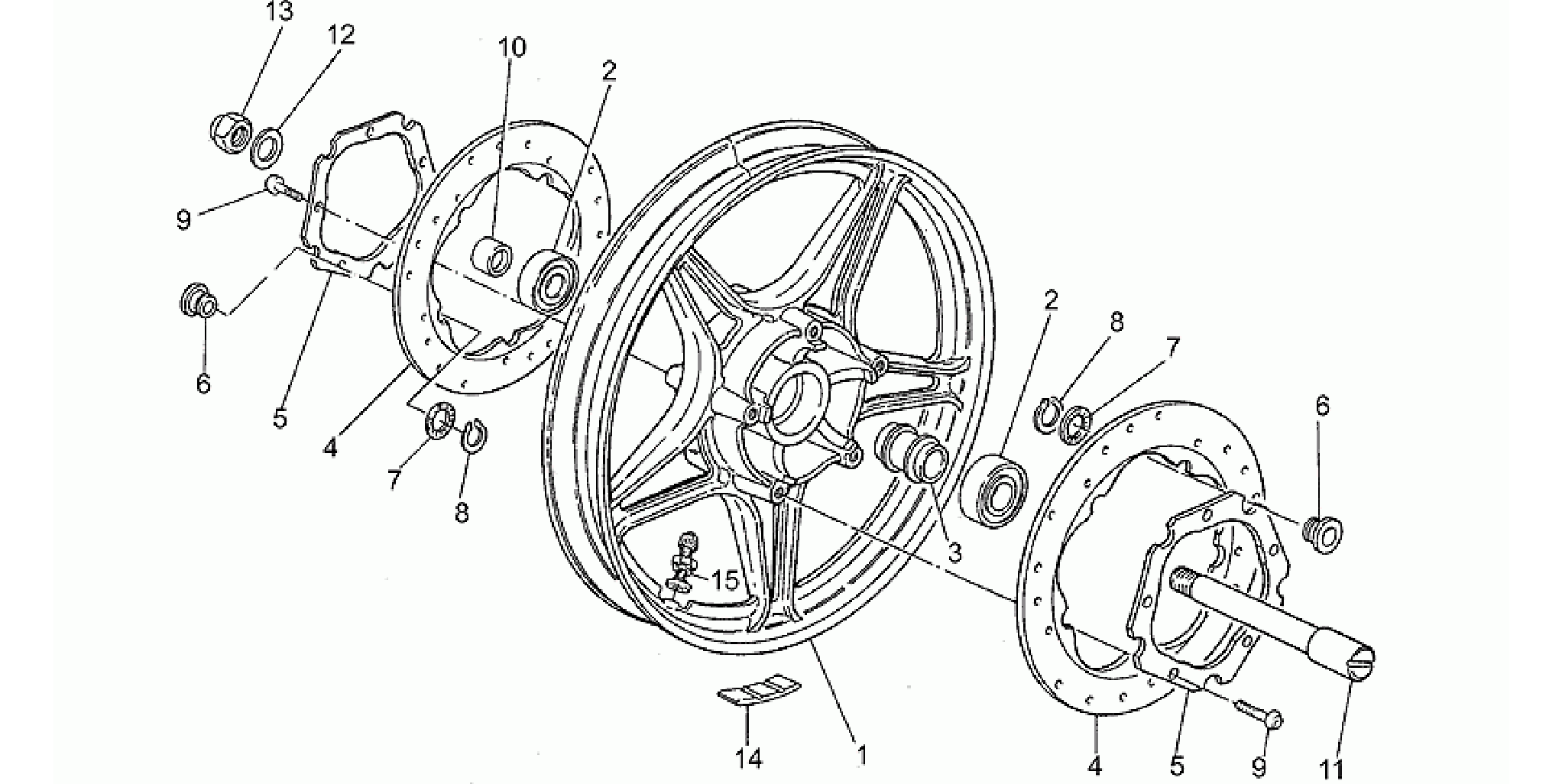 Front wheel, alloy