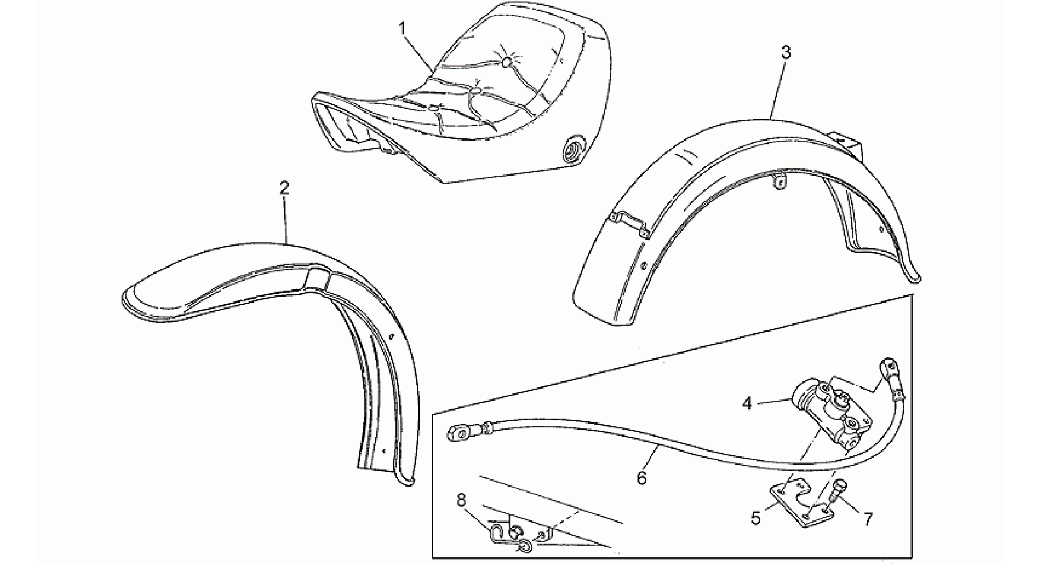 Mudguards-seat 1991-D
