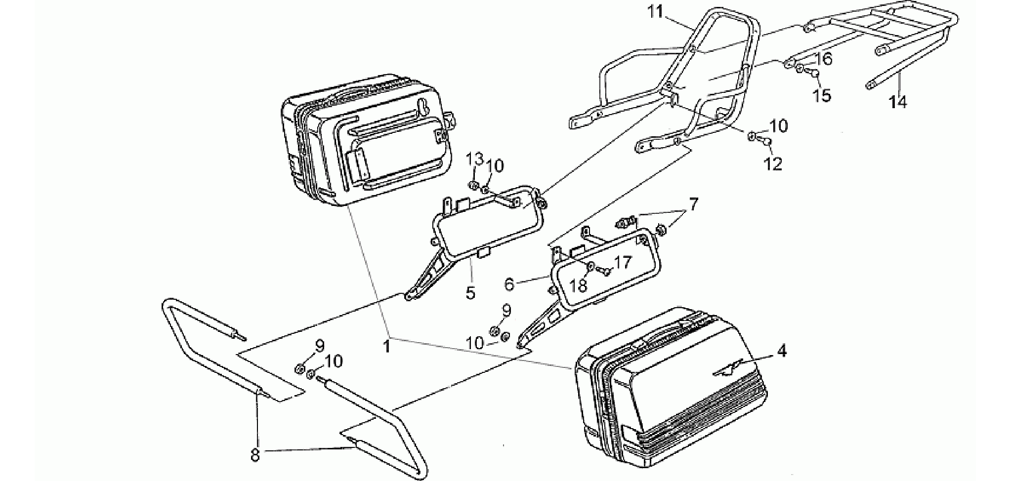 Saddlebags-rear bumper,1st s.