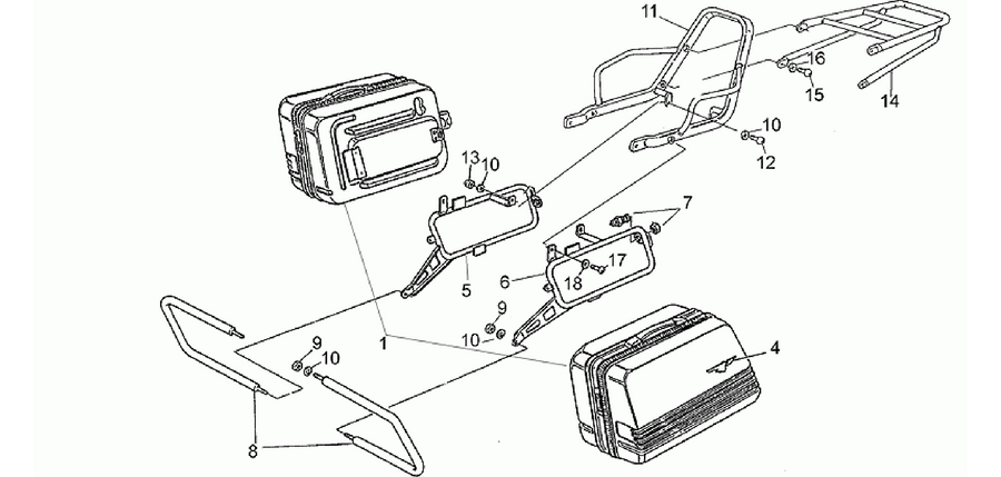 Saddlebags-rear bumper,1st s.