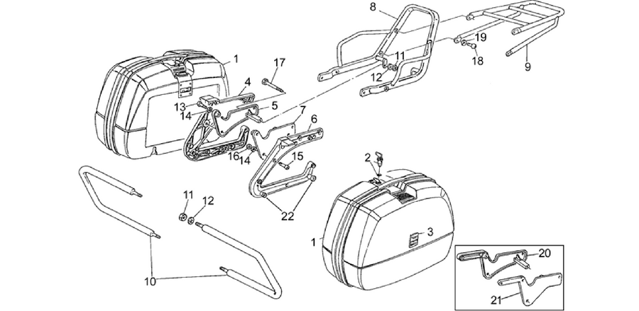 Saddlebags-rear bumper,2nd s.