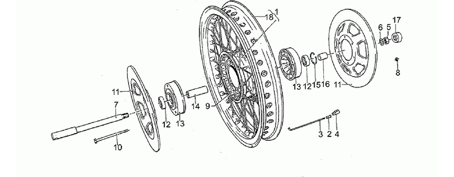 Front wh, spokes, 1st series