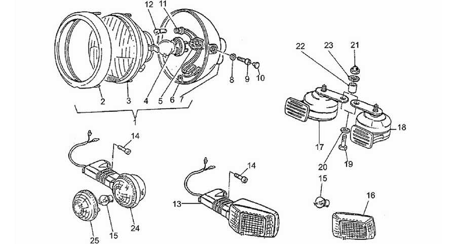 Headlight-Horn