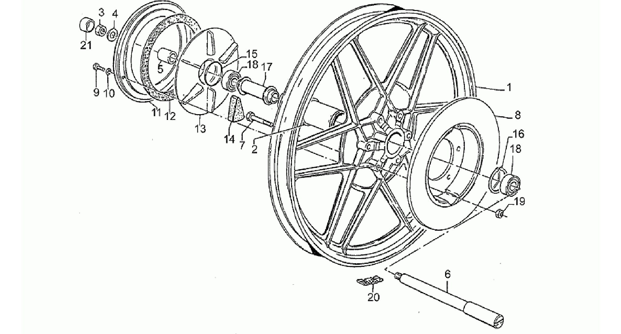 Rear wh, alloy, 1st series