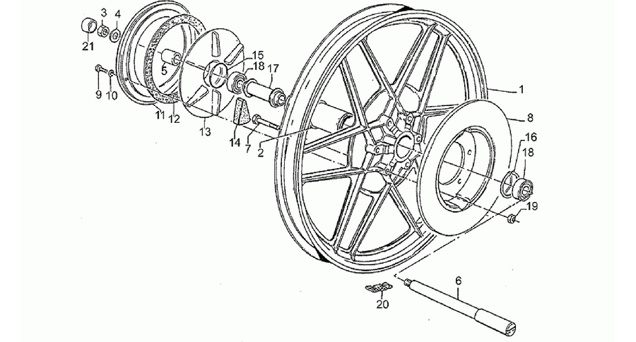 Rear wh, alloy, 1st series