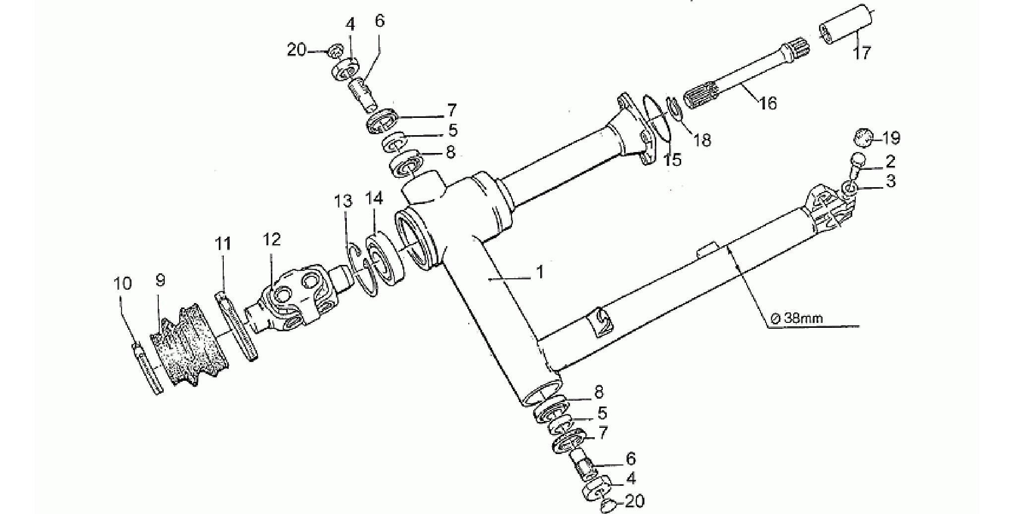 Swing arm, 1st s., 38mm