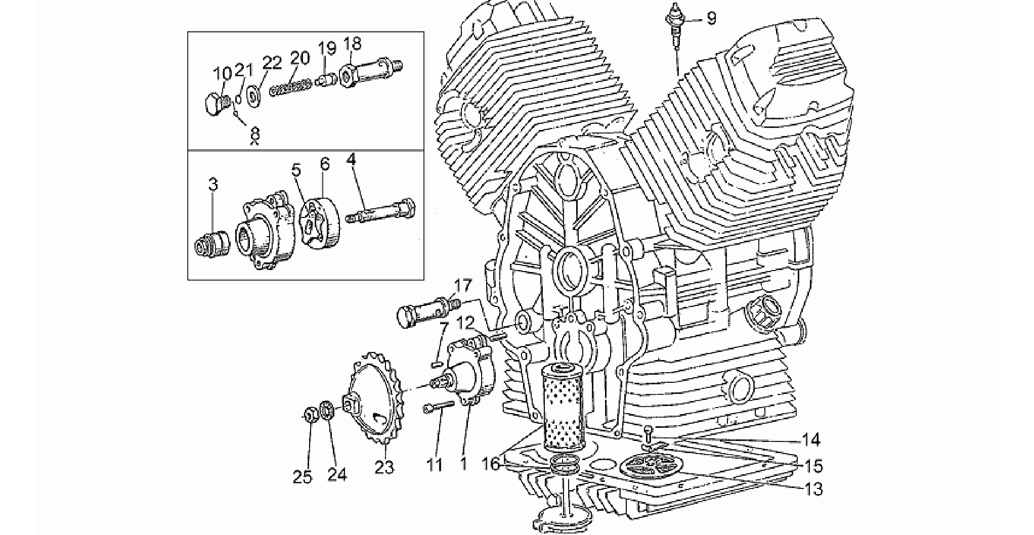Oil pump-filter