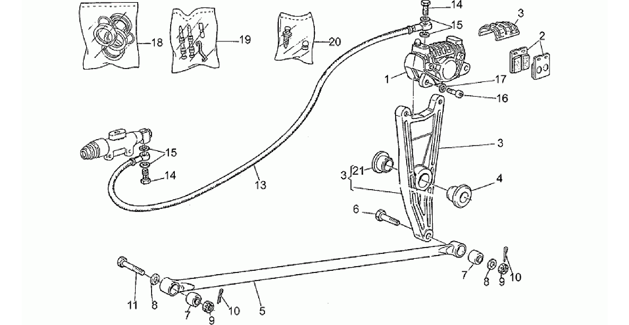Rear brake caliper
