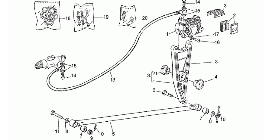 Rear brake caliper