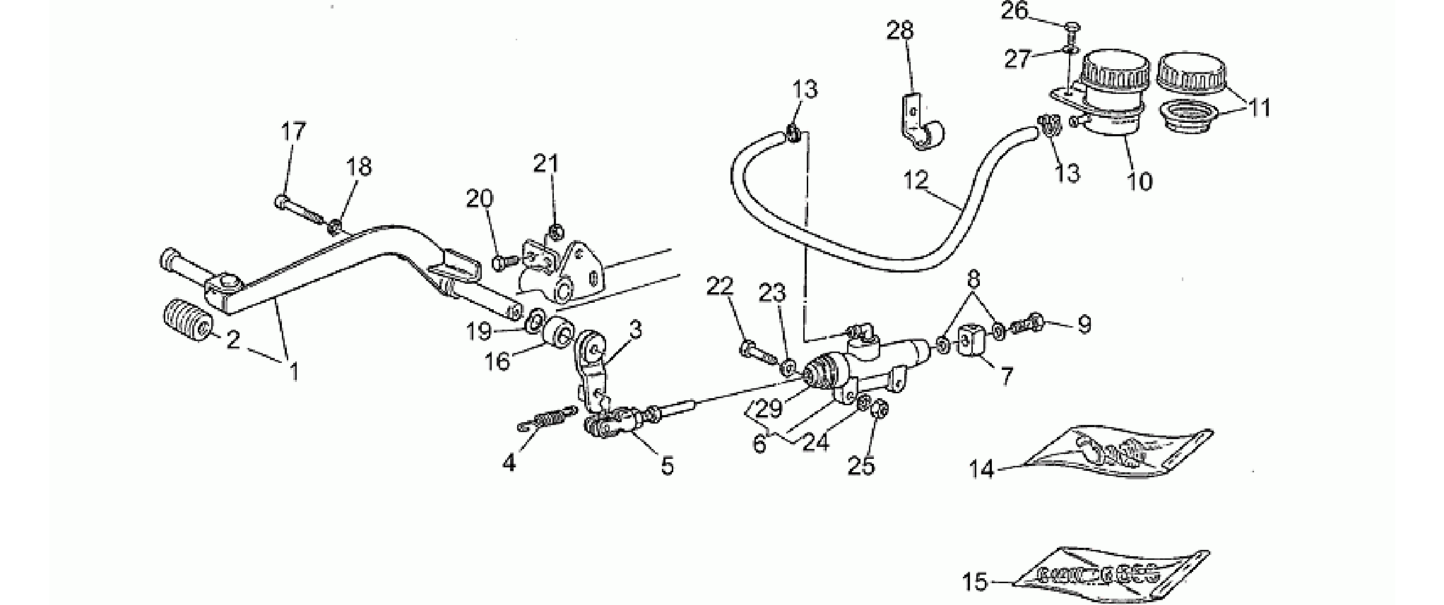 Rear master cylinder