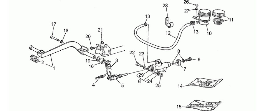 Rear master cylinder