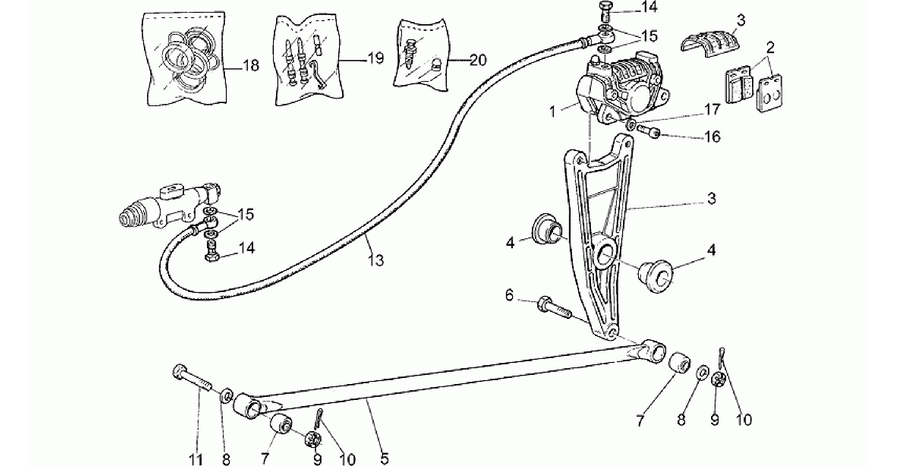 Rear brake caliper
