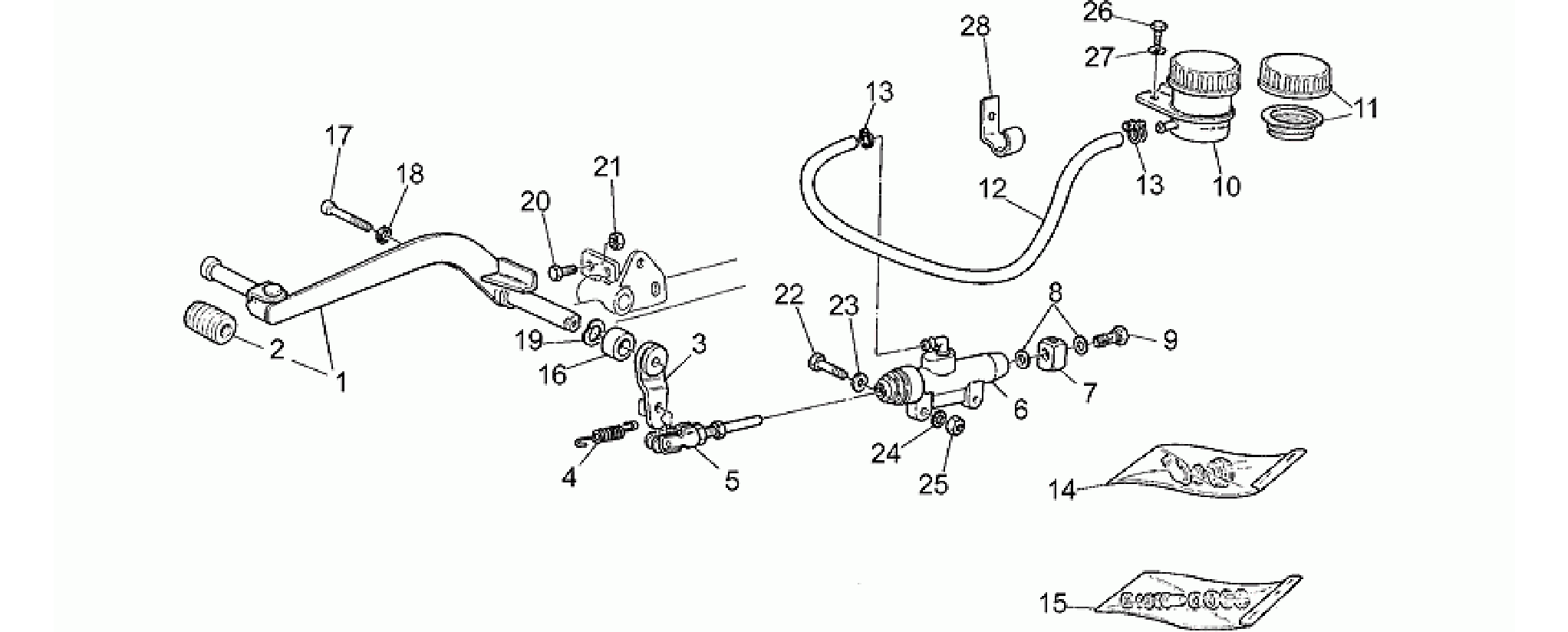 Rear master cylinder