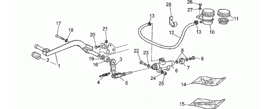 Rear master cylinder
