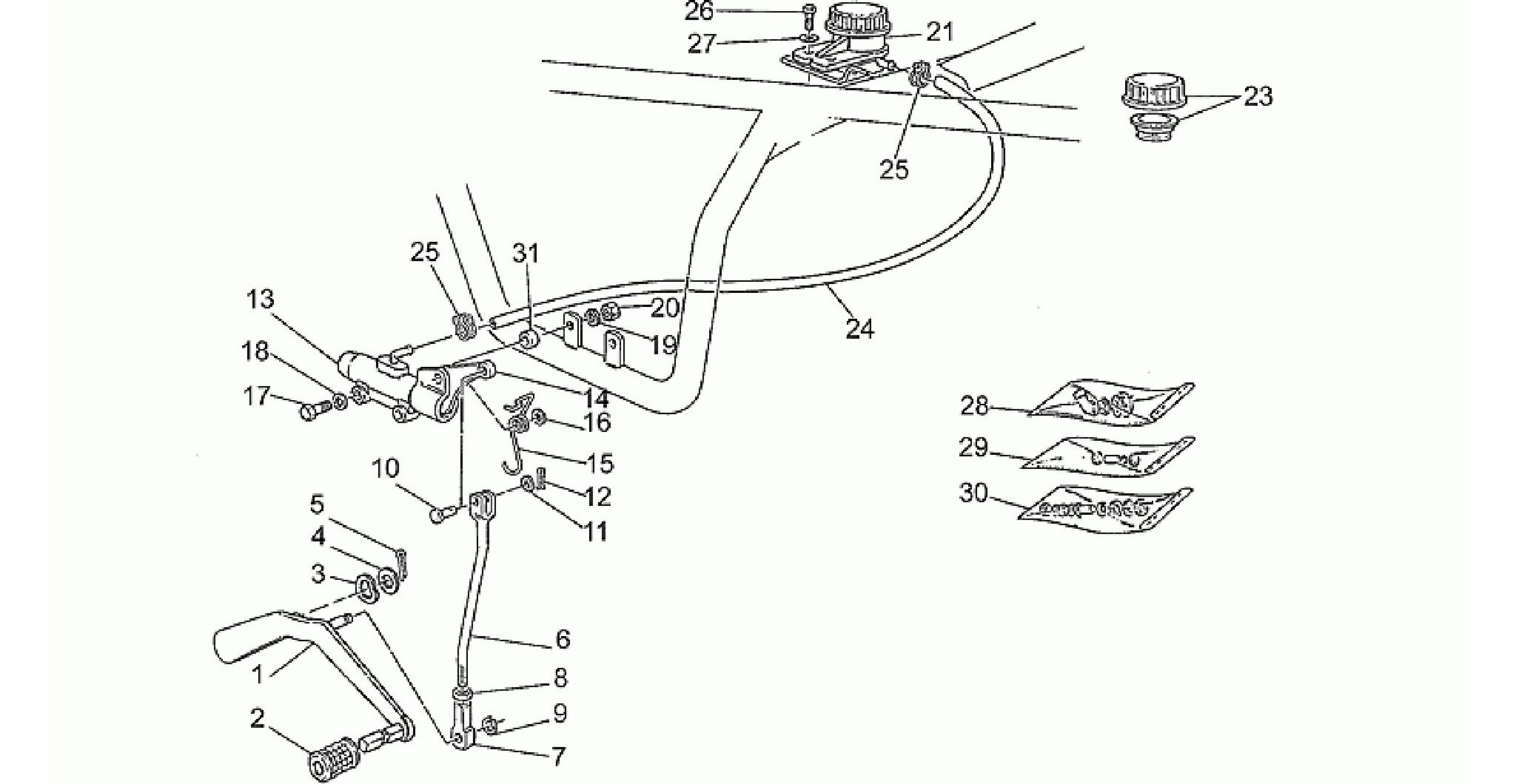 Rear master cylinder