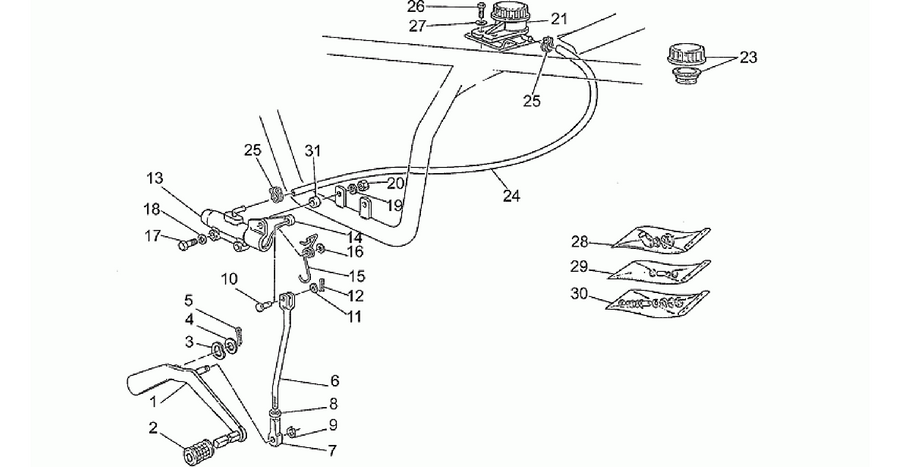 Rear master cylinder