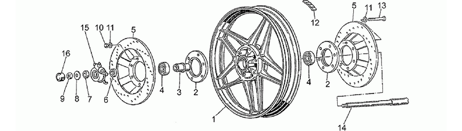 Front wheel, alloy