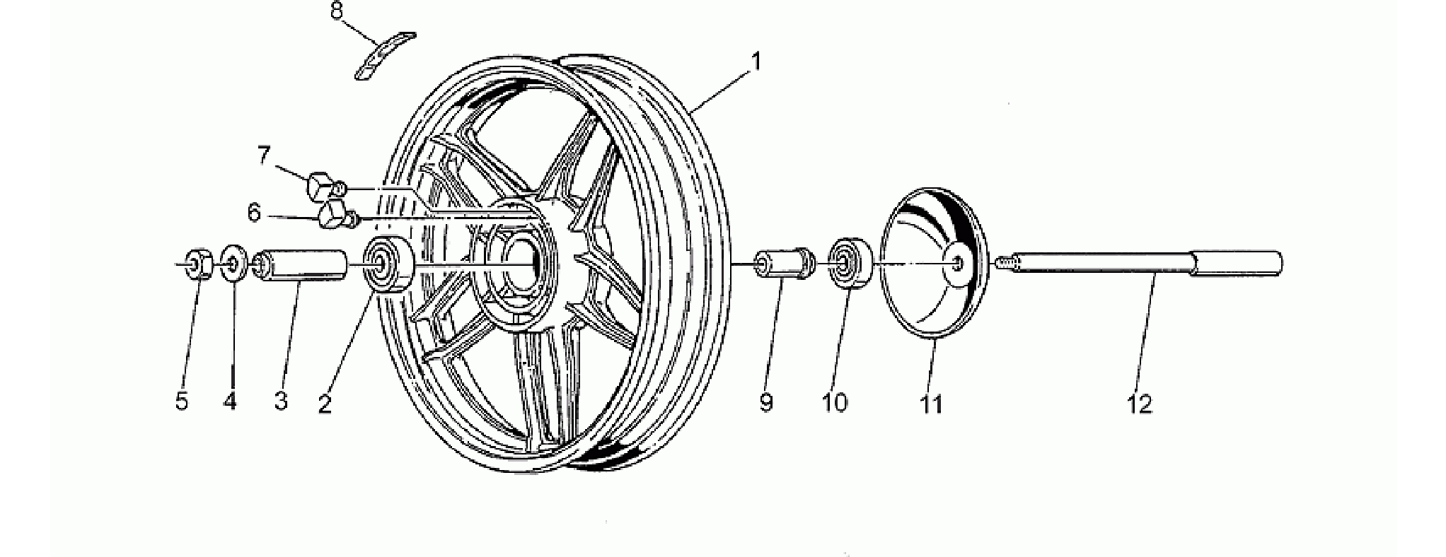 Rear wheel, alloy