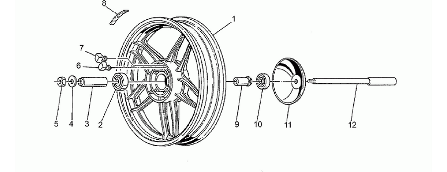 Rear wheel, alloy