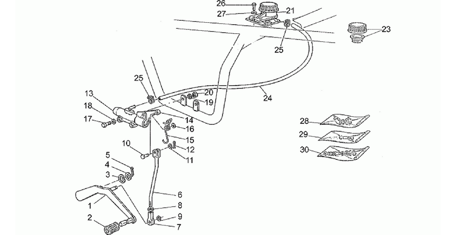 Rear master cylinder