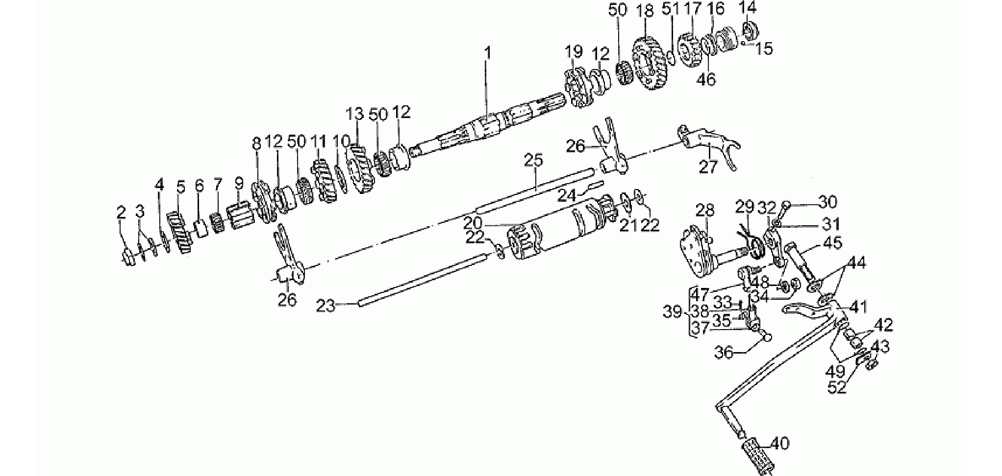 Driven shaft