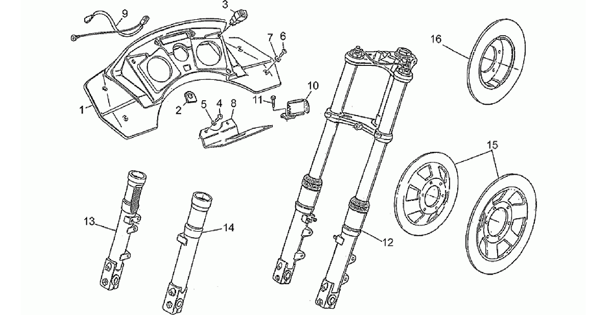 Front fork 850T5 Carab.1989