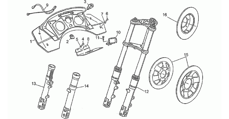 Front fork 850T5 Carab.1989