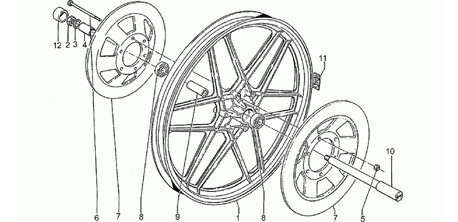 Front wheel, 1st series