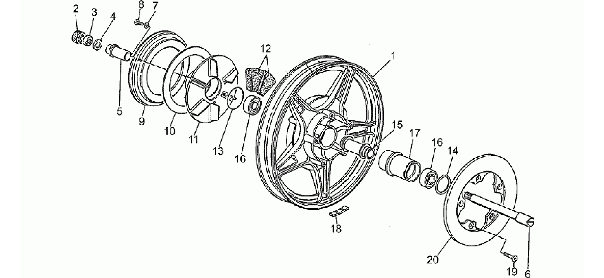 Rear wheel, 2nd series