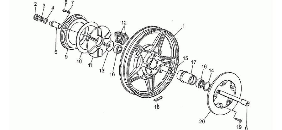 Rear wheel, 2nd series
