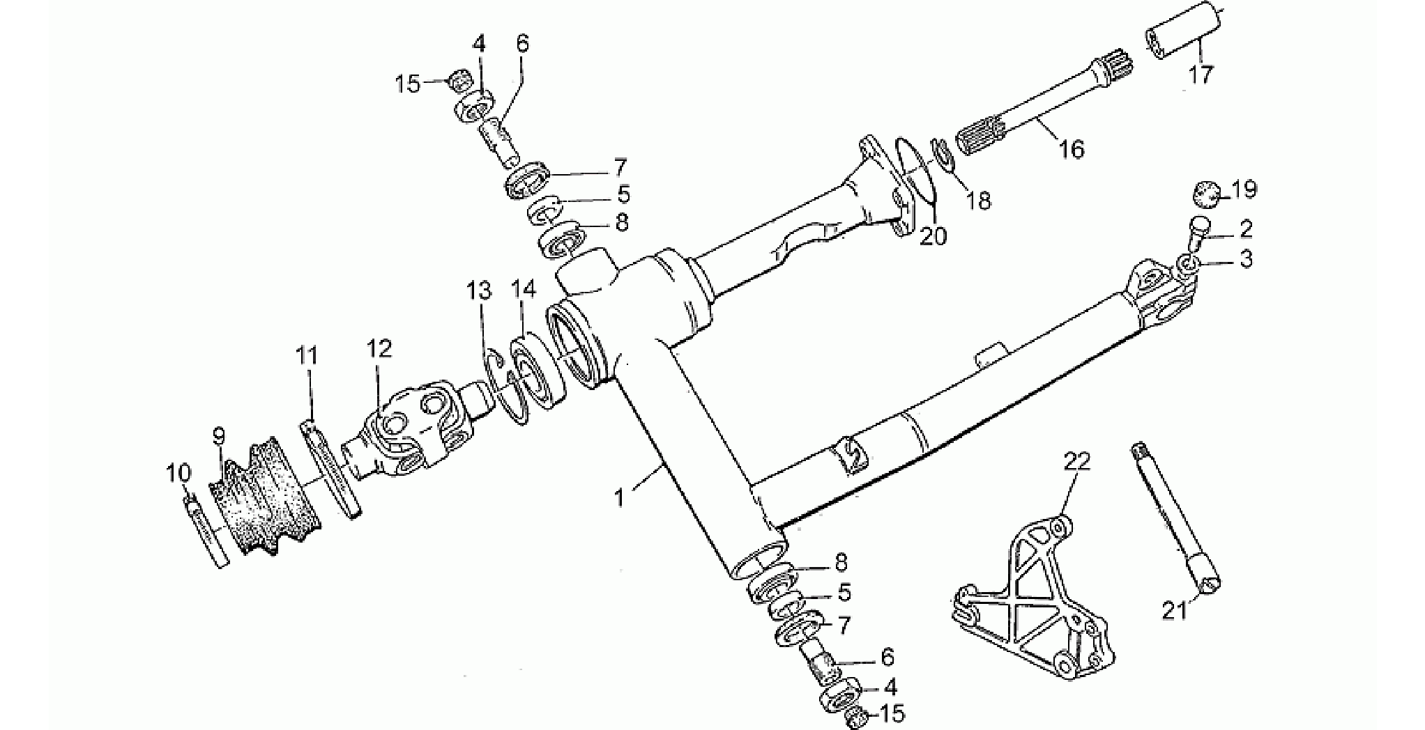 Swing arm, 850T5 Carab.1989