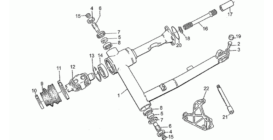 Swing arm, 850T5 Carab.1989