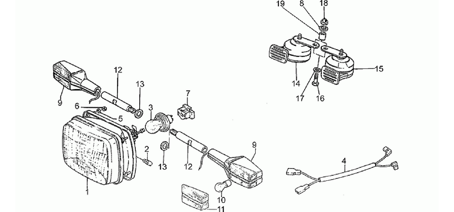 Headlight-Horn