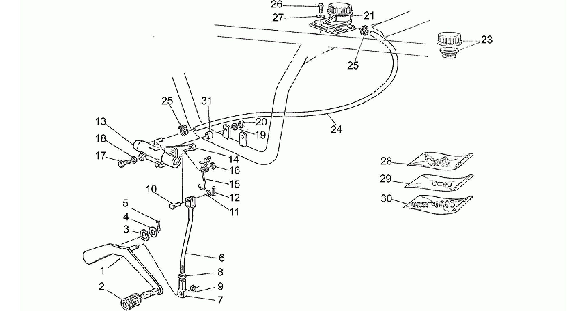 Rear master cylinder