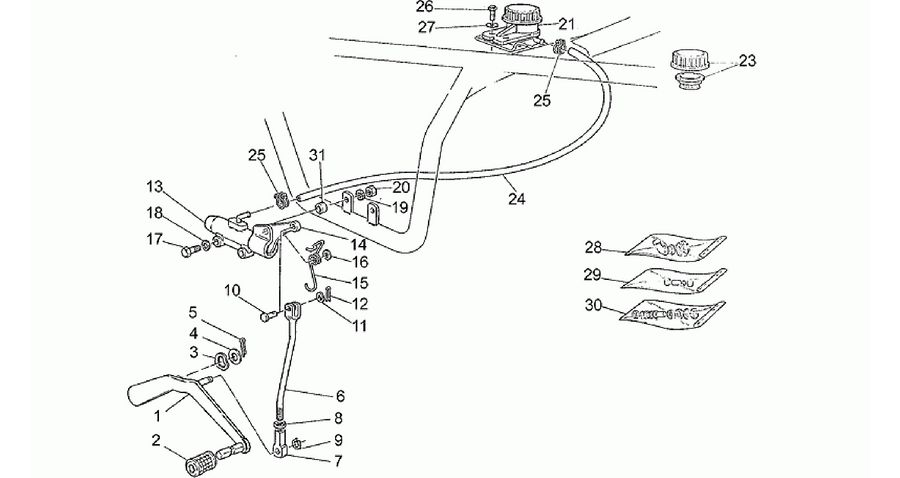Rear master cylinder